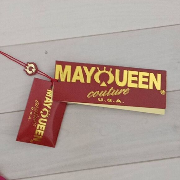 May Queen Women's Mini Strapless Bridesmaid Evening Dress Fuschia Pink Size 10 - Picture 5 of 5